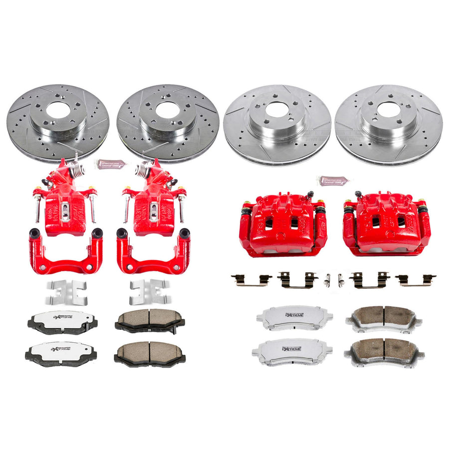 Power Stop Z26 KC1122-26 Front & Rear Brake Kit Subaru For Subaru Forester 1998-2002, Subaru Impreza 1998-2001 [Model Specific]