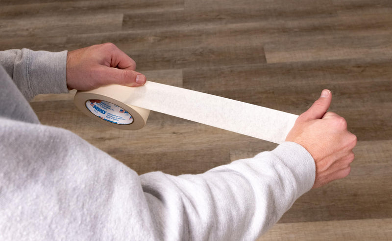 Masking Tape ABRO, 24mm x 55M, All Purpose Green Masking Tape for Temporary Labeling and Marking, Easy Tear, Clean Removal, Painters Tape for DIY and Professional Uses - Green