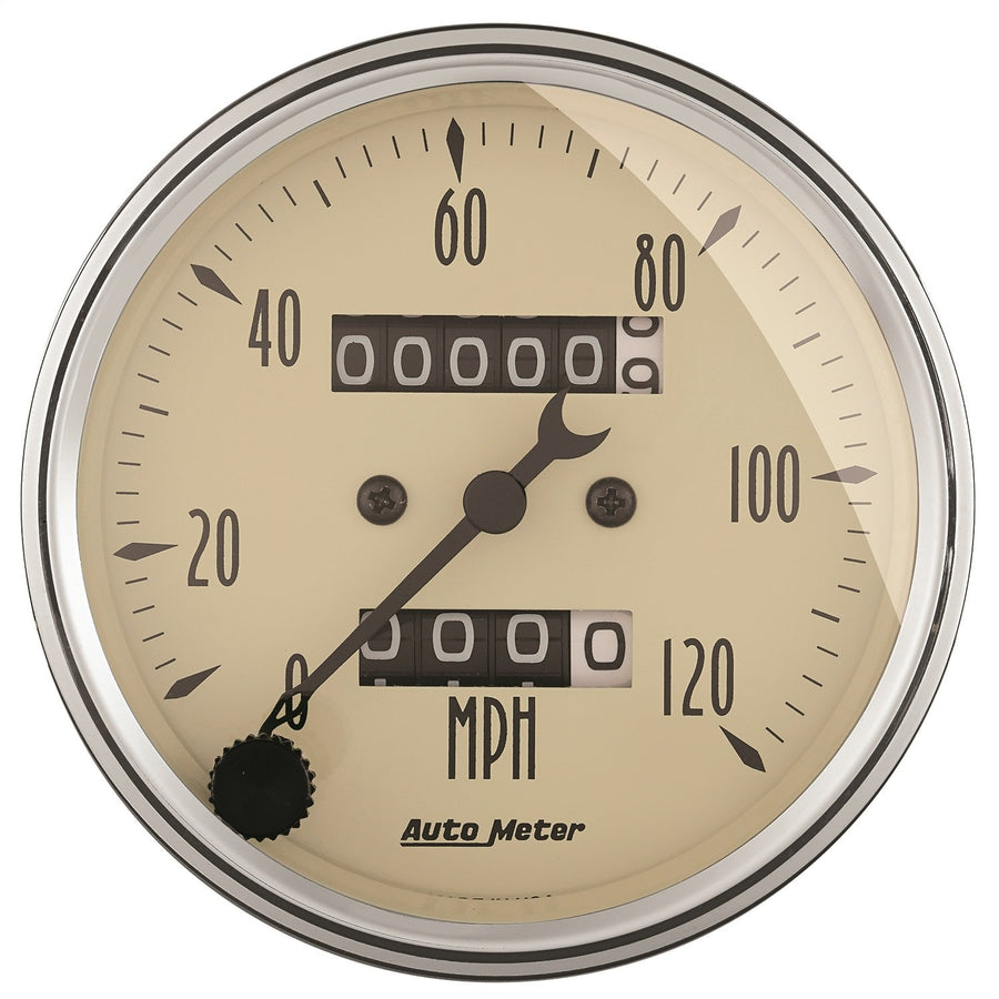 AUTO METER Mechanical Speedometer 1896 Antique Beige,3.125 in.