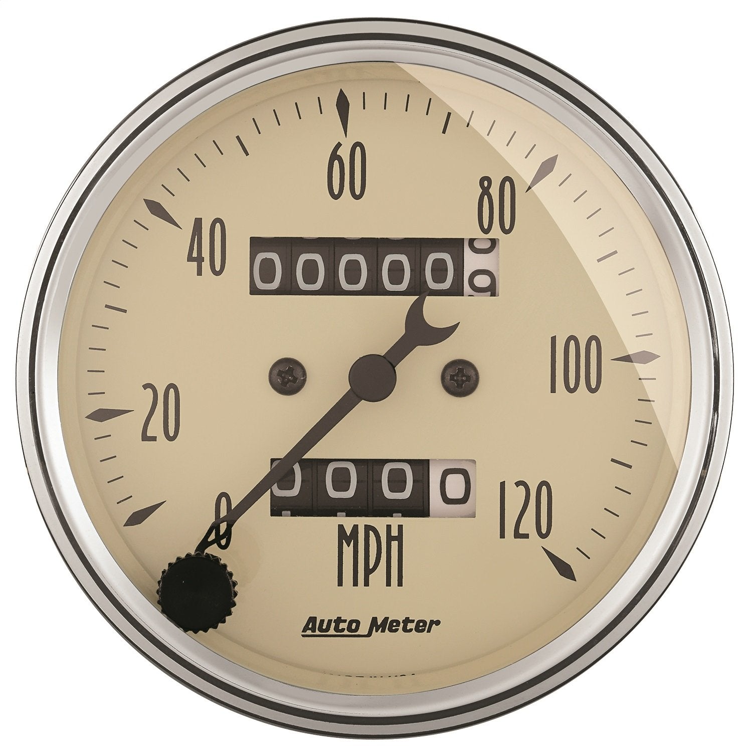 AUTO METER Mechanical Speedometer 1896 Antique Beige,3.125 in.