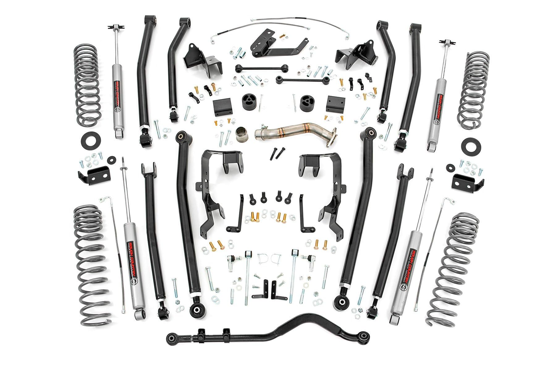 4" Rough Country Long Arm Lift Kit for 12-18 Jeep Wrangler JKU | 3.6L - 78630A