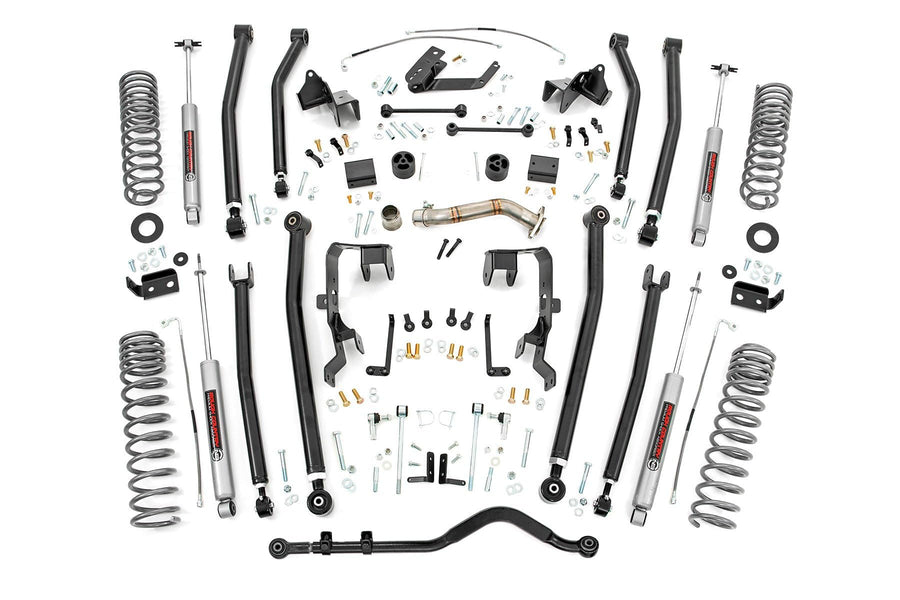 4" Rough Country Long Arm Lift Kit for 12-18 Jeep Wrangler JKU | 3.6L - 78630A