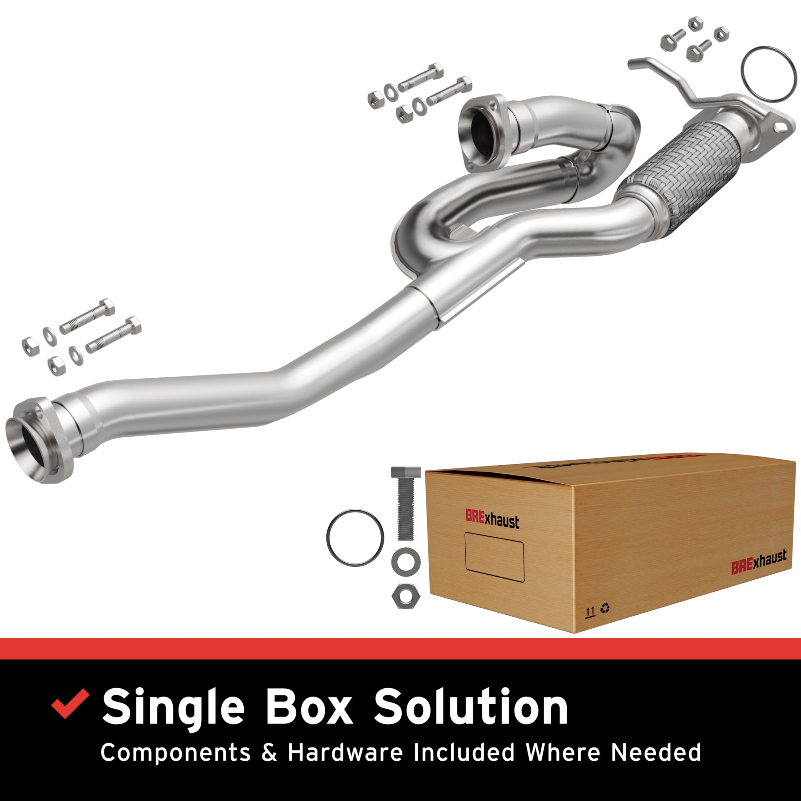 Replacement BRExhaust Front Pipe Kit 107-0255: Direct-Fit, Compatible with 05-07 Ford Freestyle 3.0L