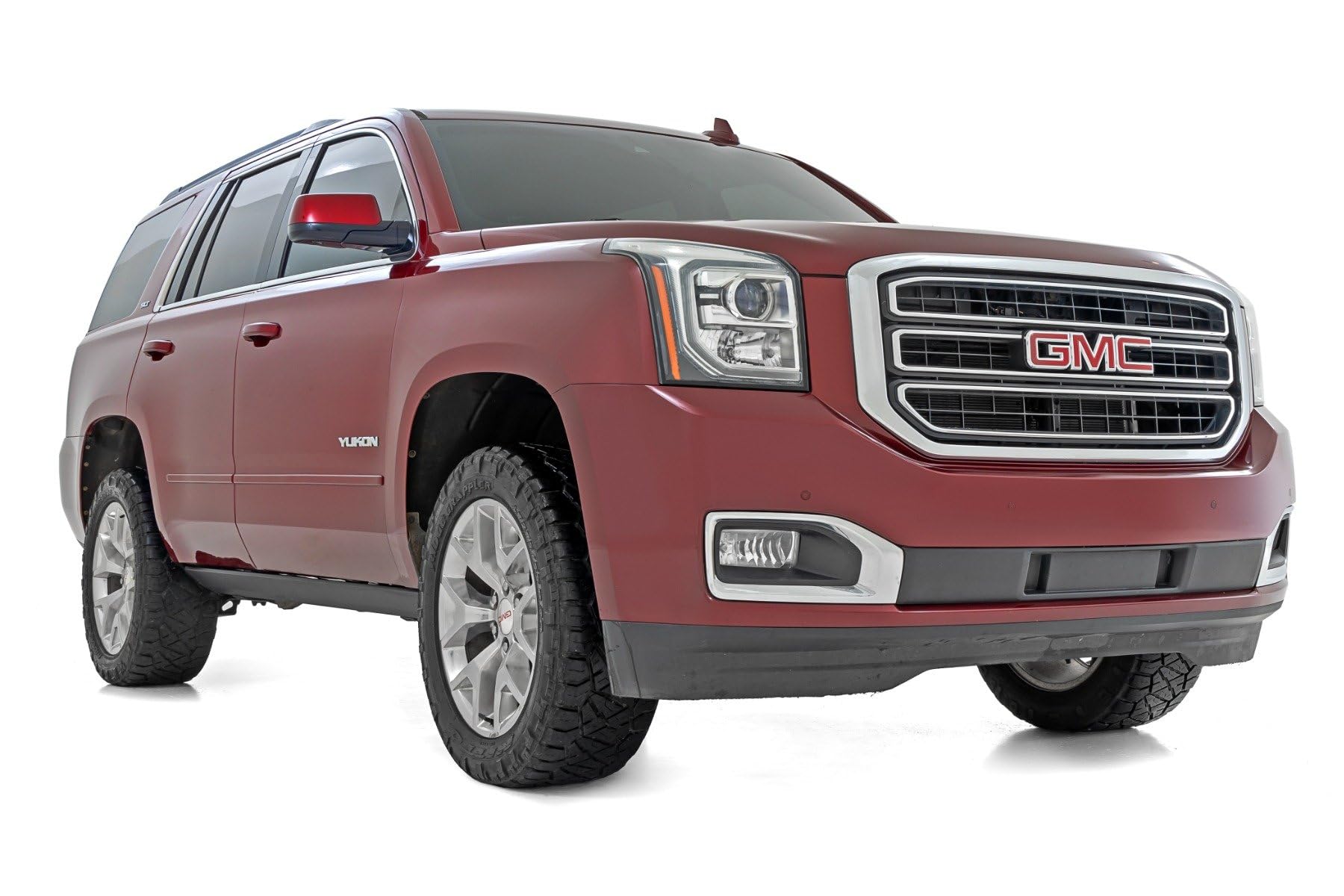 Rough Country Power Running Boards with LED Step Lights for GMC Yukon & Chevy Tahoe (2015-2020) - Dual Motor Electric Powerstep Board & Retractable Truck Steps