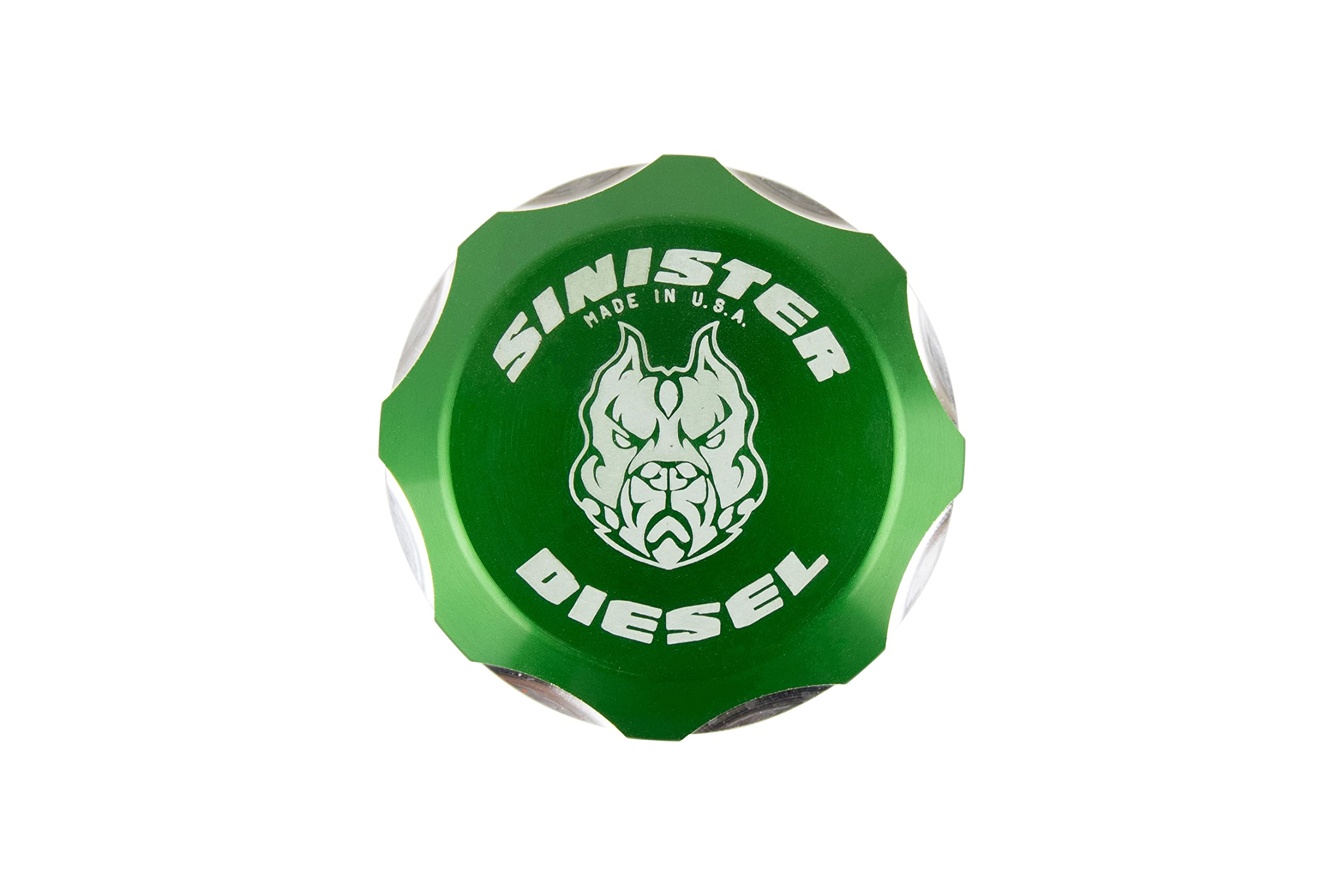 Sinister Diesel Billet Fuel Plug Cap Green for 2013+ Dodge Ram 6.7 Cummins