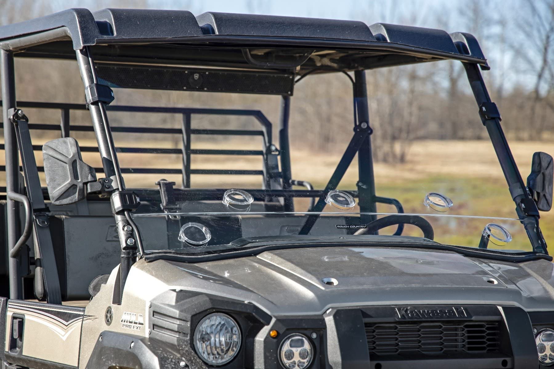 Full Vented Rough Country Front Windshield for Mule Pro-FX 4WD - 98215150