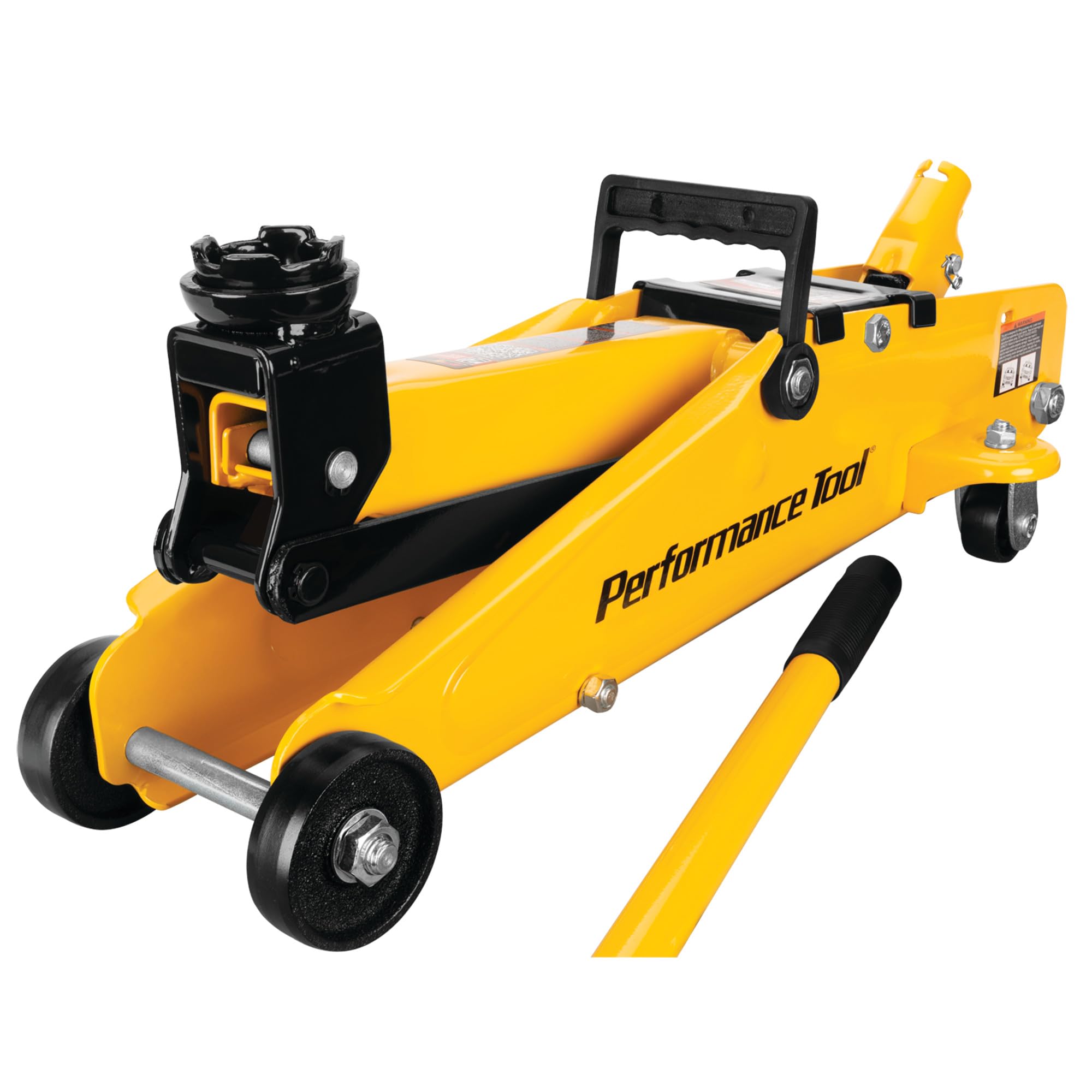 2-1/2 Ton Performance Tool W1640 Garage Jack, (5,000 lbs.) 5-15.5-Inch Lift, Swivel Casters, For Cars/Trucks