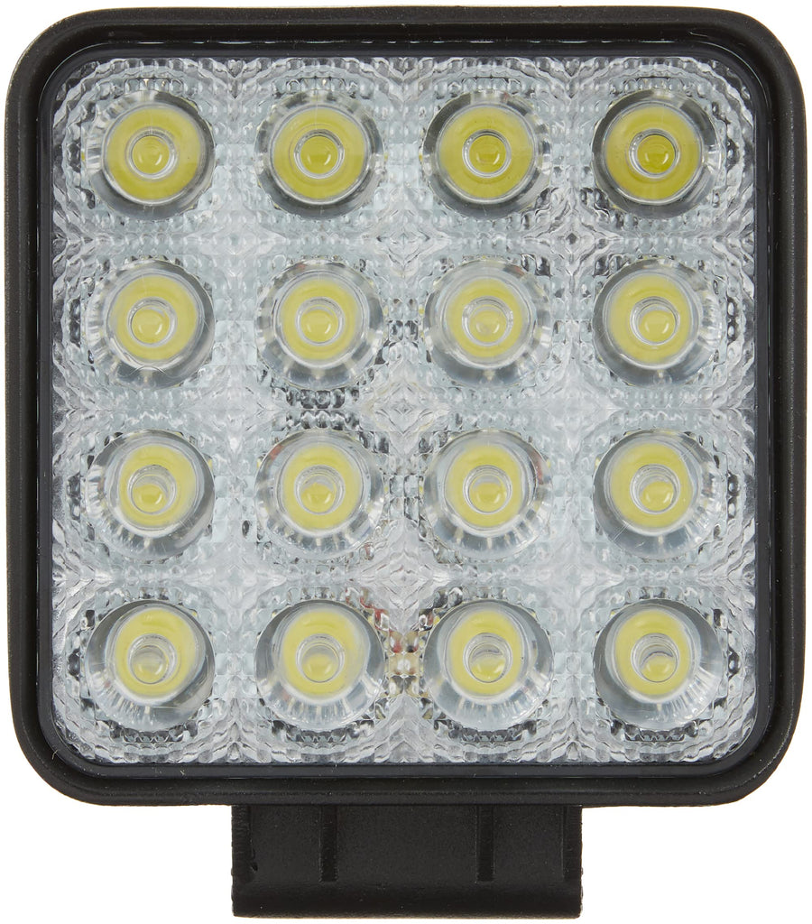 A.R.E. Lighting System Rival | 23705-81258 | 4.3" LED Square Work Light, 3000 Lumens, Construction Duty (does not come with wiring harness/switches),Black Housing/White Light