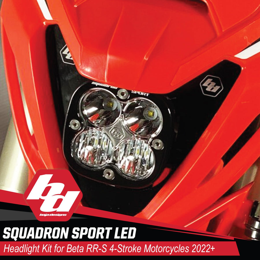 Baja Designs LED Headlight Kit Squadron Sport for Beta RR-S Motorcycle 2022+