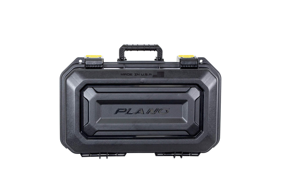 Plano Four All-Weather Pistol Case Watertight & Dust-Proof Gun Case for Two Pistols; High Density Pluck Foam, Black; Continuous Dri-Loc Seal