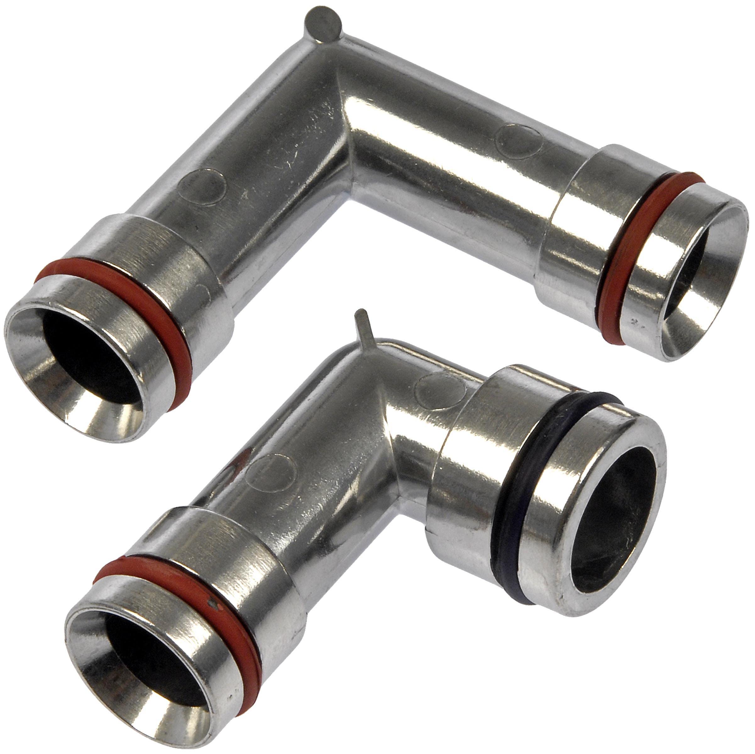 Dorman Heater Hose Fittings 47065HP With O-Rings - Aluminum Compatible with Select Models, 2 Pack (OE FIX)