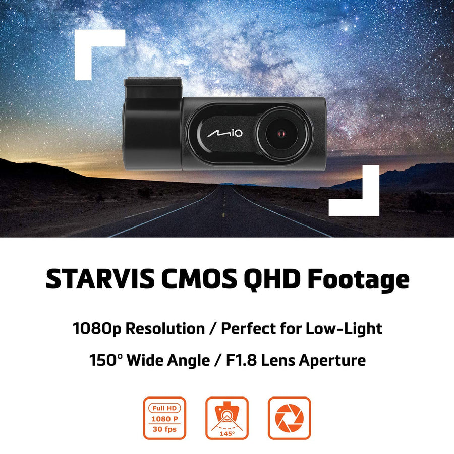 Mio MiVue A50 Car Rear Security Camera with Sony's Premium STARVIS Sensor Full HD 1080p, 145° Wide-Angle Lens - Support of MiVue C570/798 Cams Necessary for Use - Record in Low-Light Conditions