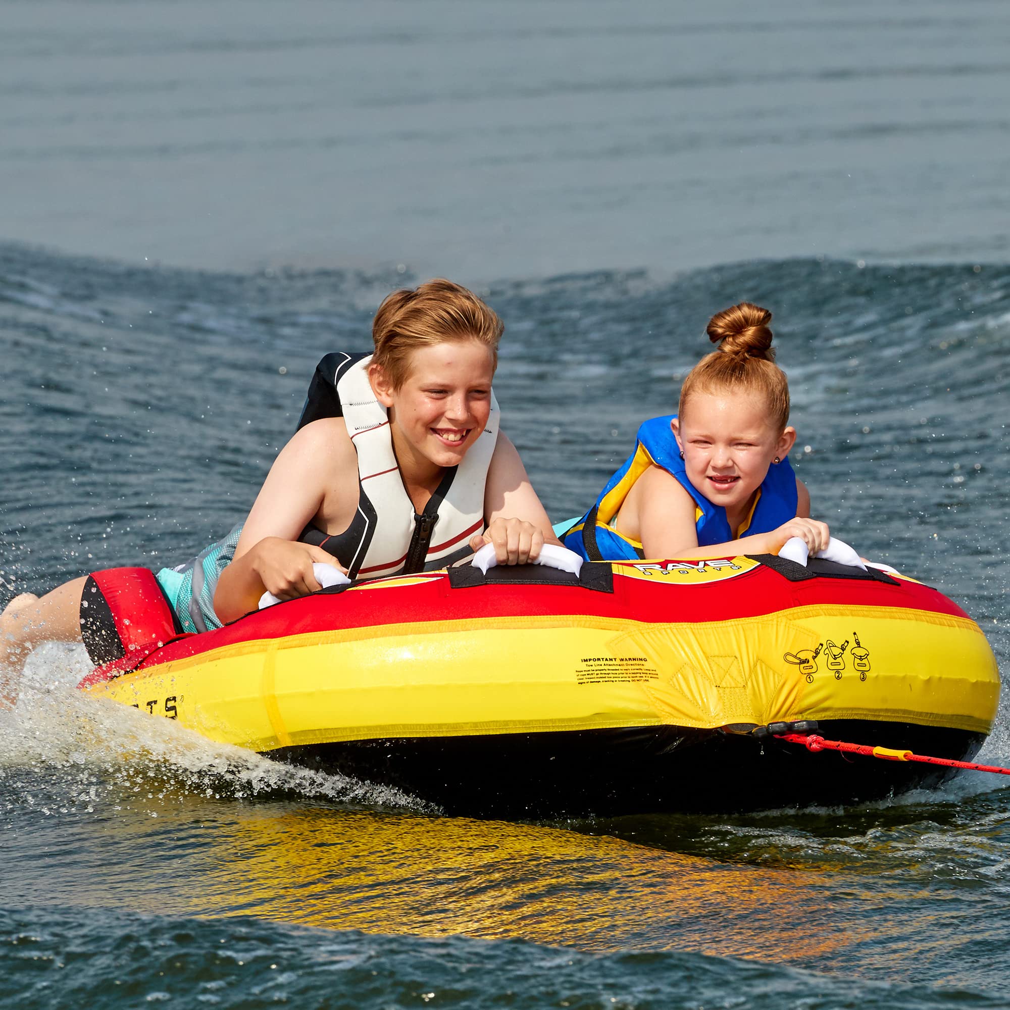 Diablo II RAVE Sports Boat Towable Tube - Inflatable Boating Tube for 1-2 Riders