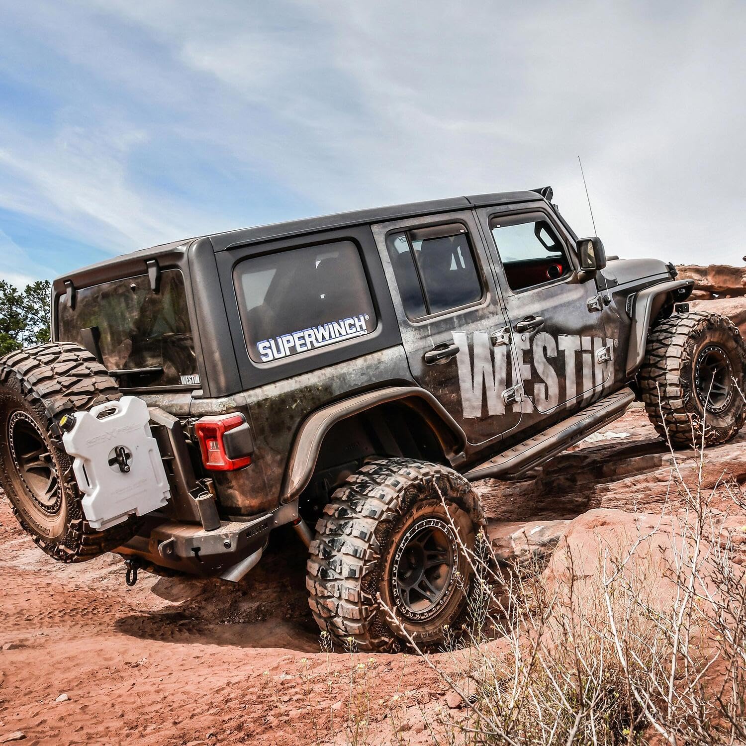 WJ2 Rear Bumper Westin fits 2018-2026 Wrangler JL with Tire Carrier with Sensors