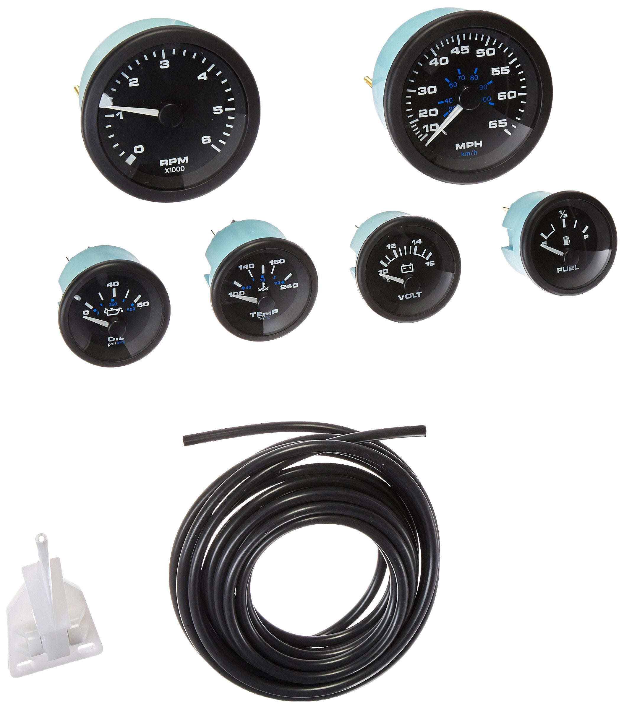 Premier Pro Sierra International 62715P Engine Synchronizer Fuel Speed Tach Oil Pressure & Water Temp Gauges
