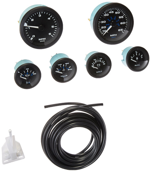 Premier Pro Sierra International 62715P Engine Synchronizer Fuel Speed Tach Oil Pressure & Water Temp Gauges