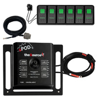 6 Circuit SPOD SourceLT Controller with Green LED Switch Panel, Universal Fit (36-inch Battery Cable)