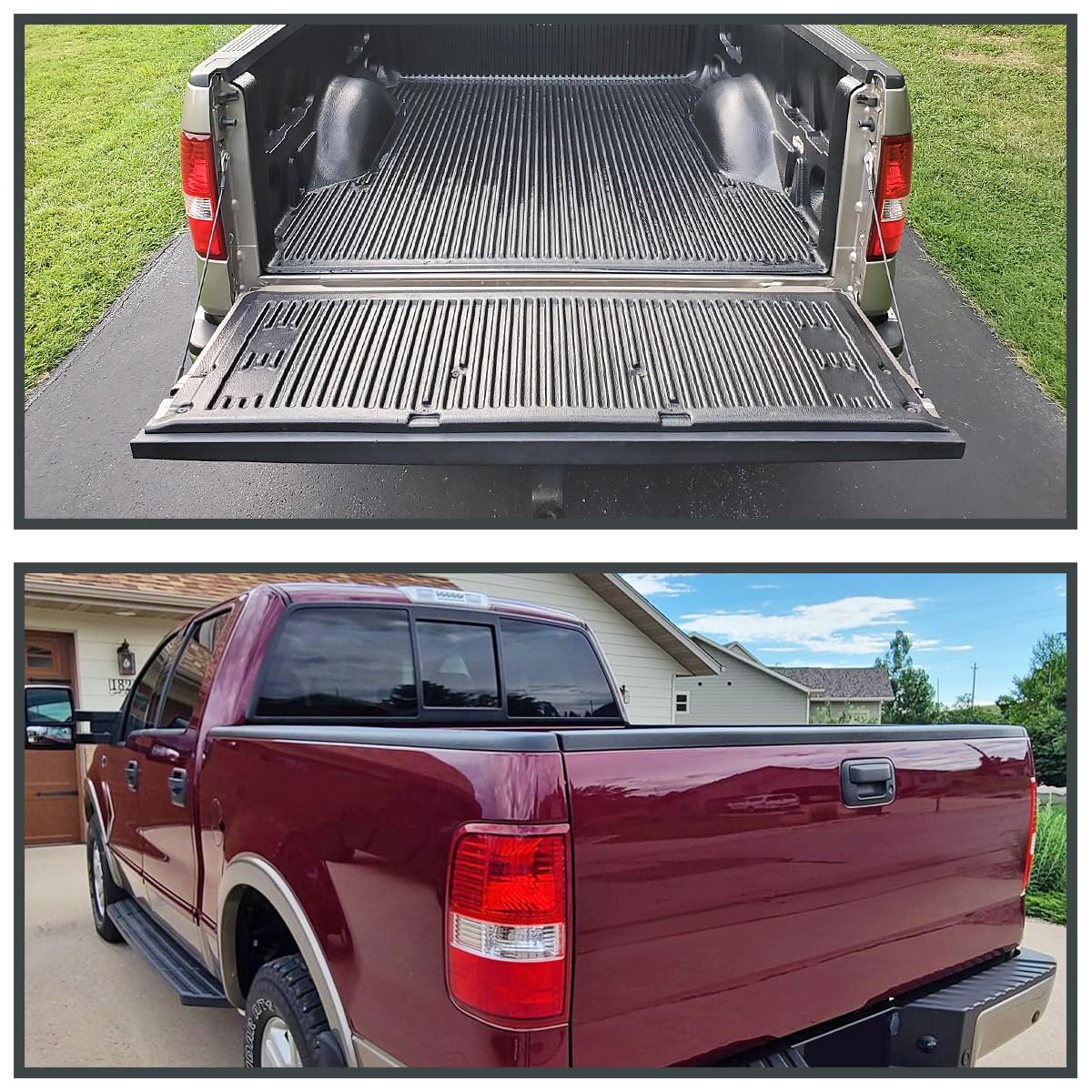 Tailgate Molding Protector Spec-D Tuning Spoiler Cap Top Cover Compatible with 2004-2008 Ford F-150