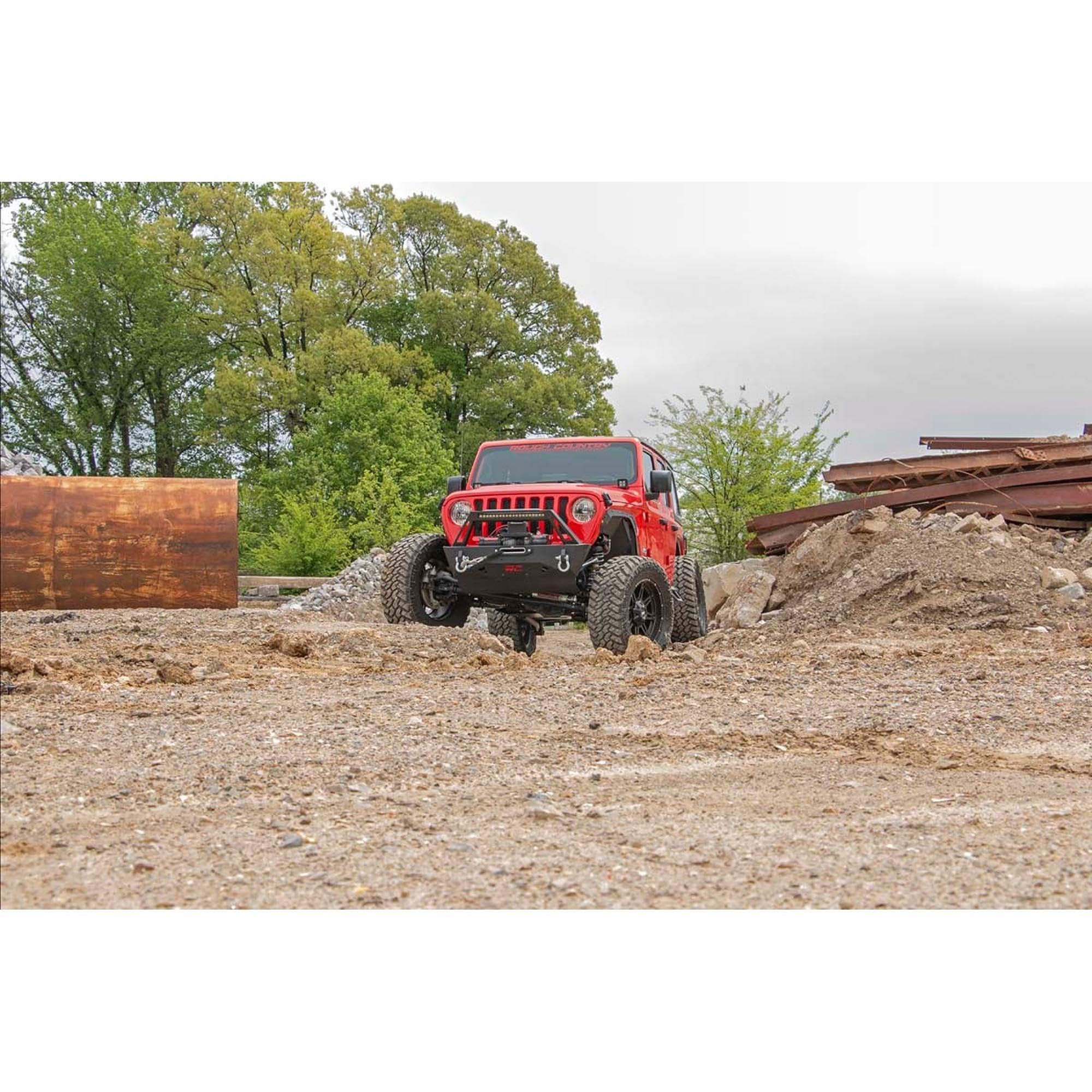 3.5 Inch Rough Country Lift Kit with Premium N3 Shocks for Jeep Wrangler Unlimited 4-Door (2024) - Includes Adjustable Lower Control Arms, Front Driveshaft, Springs
