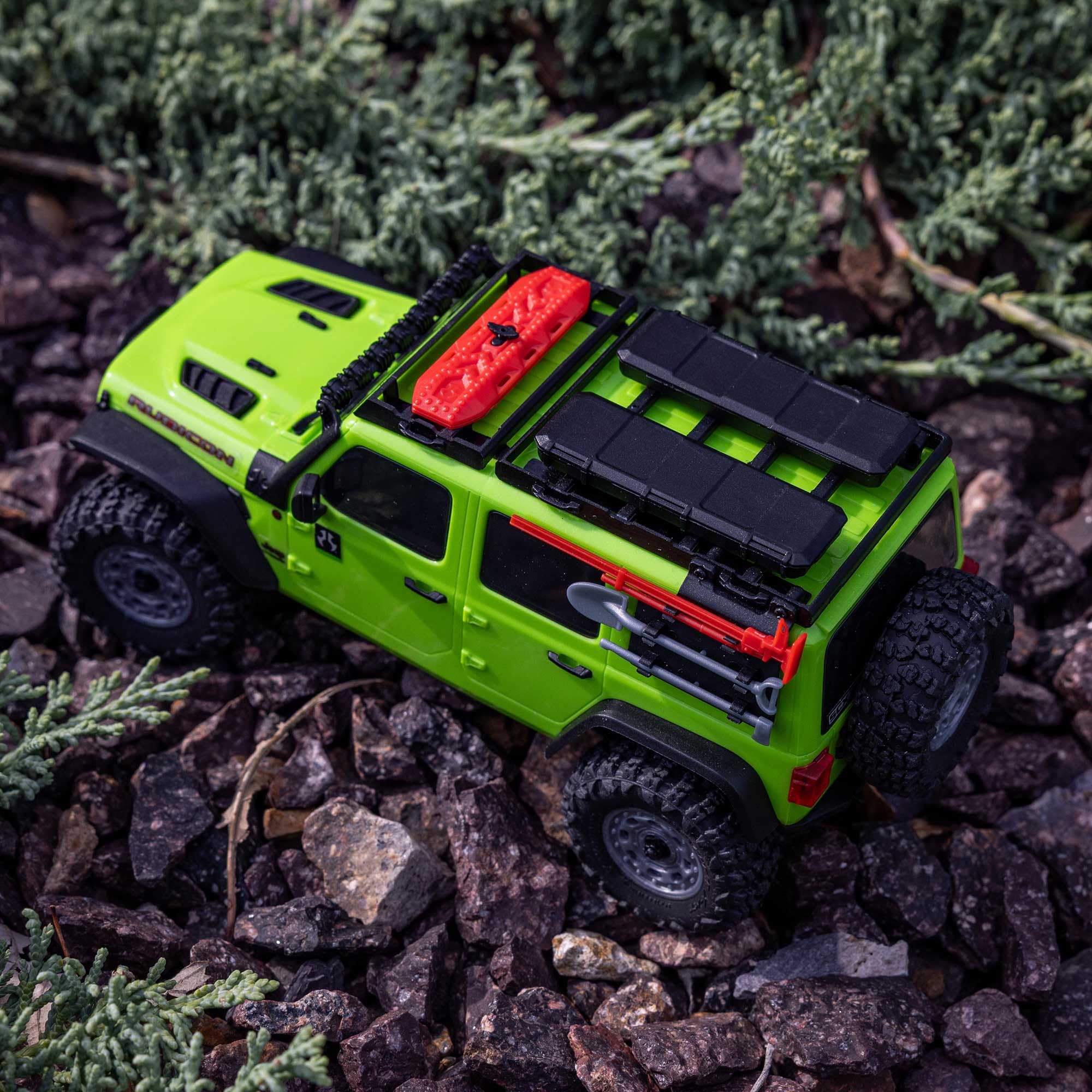 Axial RC Truck 1/30 Jeep Wrangler JLU SCX30 4X4 RTR Brushed Rock Crawler (Battery & Charger Included), Green, AXI-2261T1