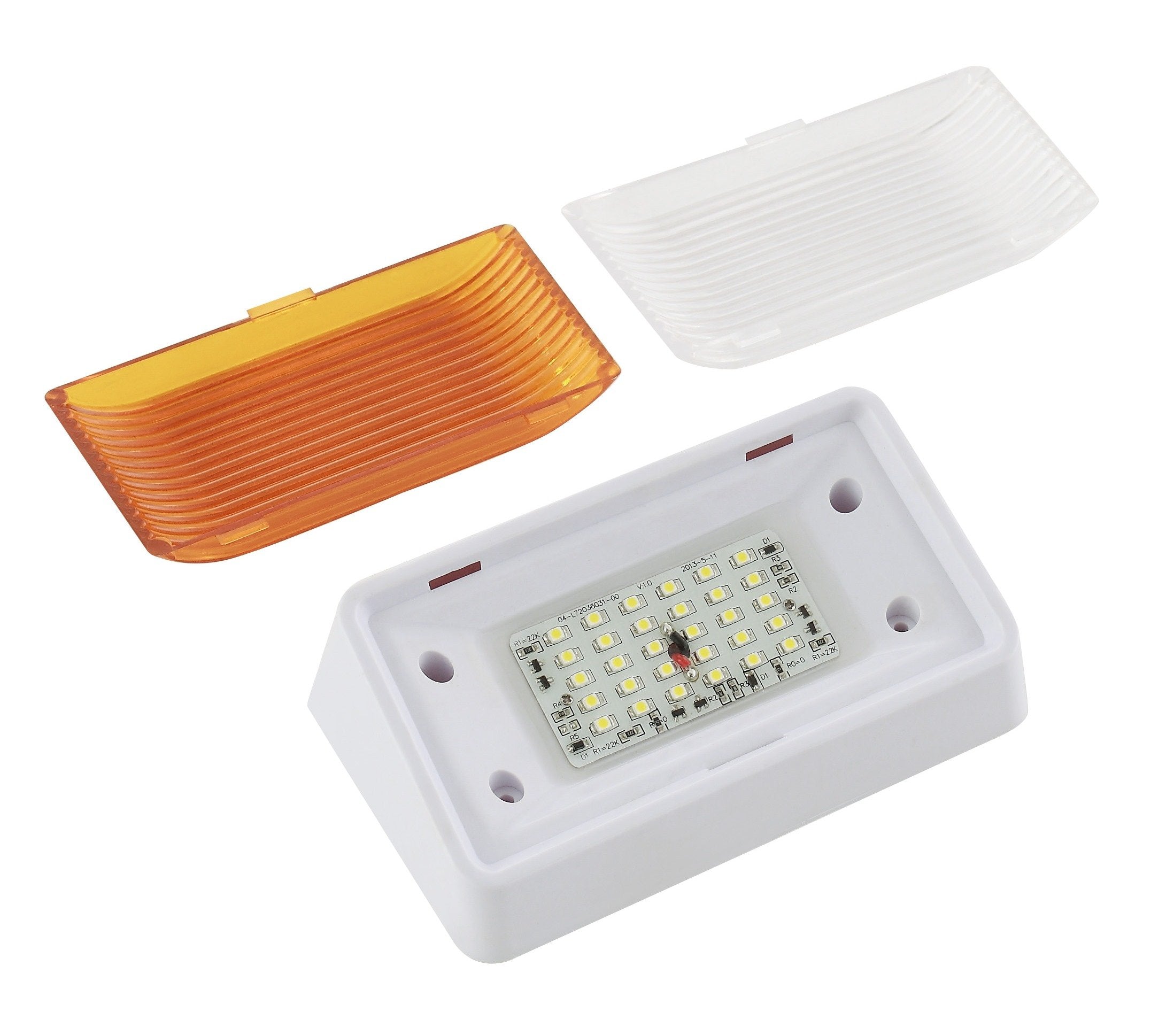 Long Life Green LED RV Porch Lights (Rectangle, White)