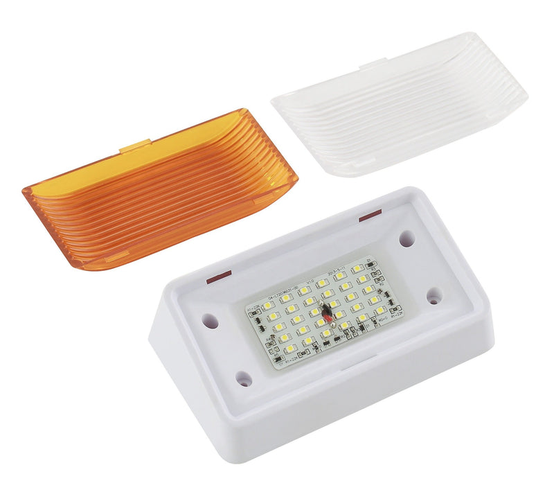 Long Life Green LED RV Porch Lights (Rectangle, White)
