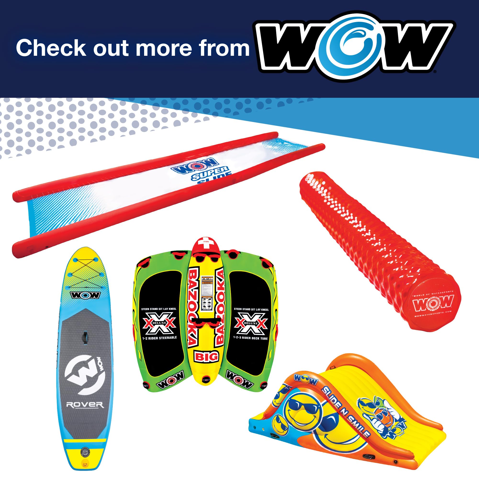 Ace Racing Boat Tube - WOW Sports - Inflatable Towable For Boating - Perfect for Kids & Adults - 1 Person