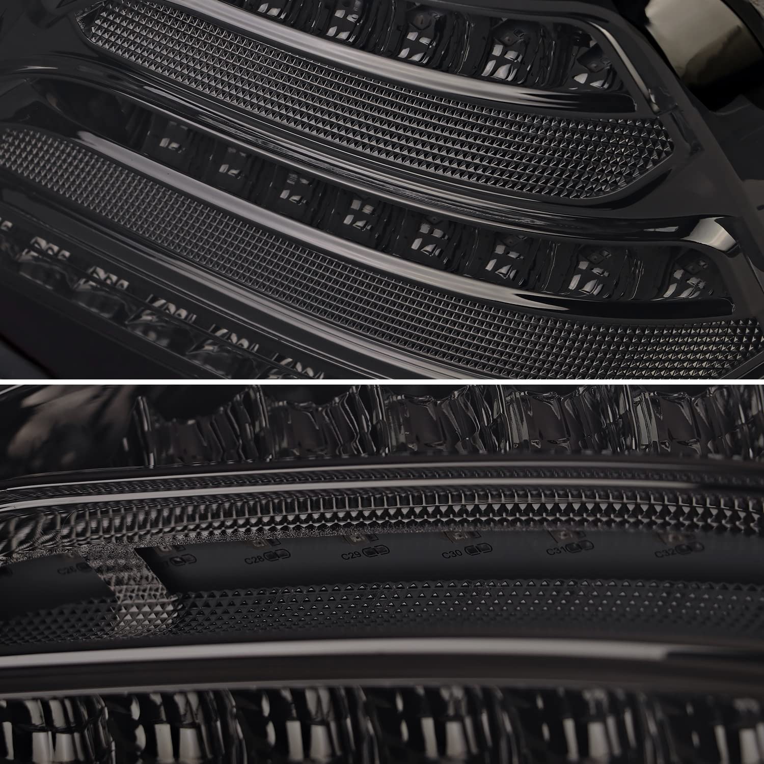 Full LED Sequential Tail Lights SPEC-D TUNING Compatible with 2001-2004 Mercedes-Benz W203 C-class Sedan