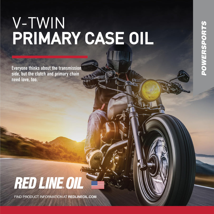 Red Line V-Twin 42904 Primary Case Oil, for use with UTVs, ATVs and Sportbikes - 1 Quart