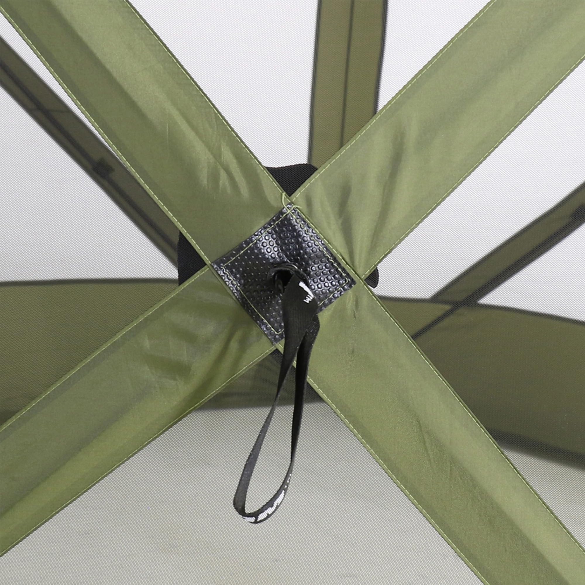Pop Up CLAM Screen Tent, Outdoor Camping Gazebo Canopy, Traveler, 6' x 6', Green