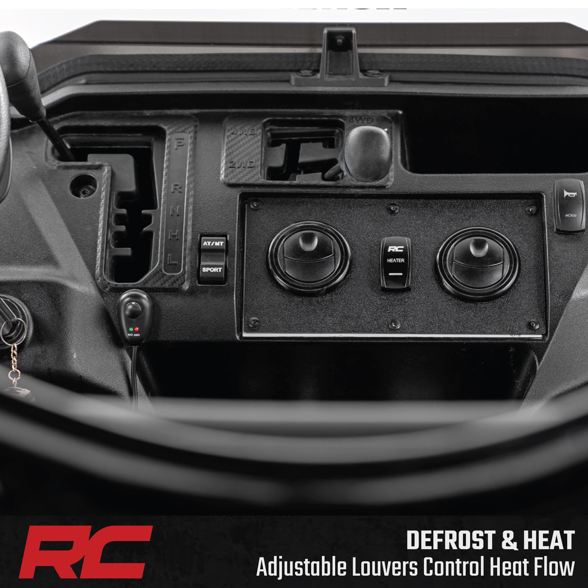 Cab Heater Rough Country for Honda Pioneer 1000-16,000 BTU UTV Heater Kit with Fast Cabin Warm-Up & Defrost, Complete Install Kit, Factory-Like Fit
