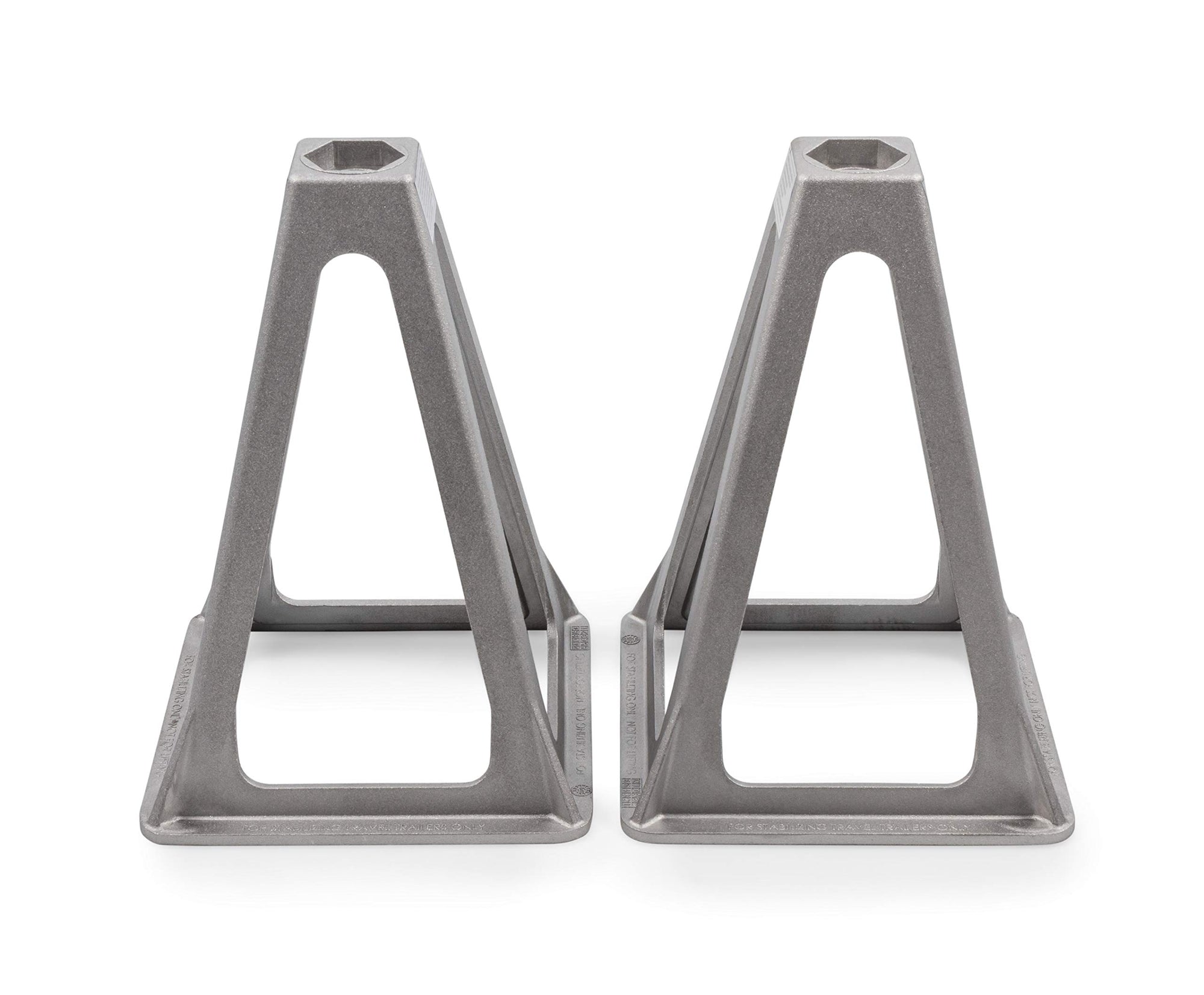 Camco Stack Jacks Aluminum - Stabilize and Level Your RV Or Camper - 2 Pack (44561)