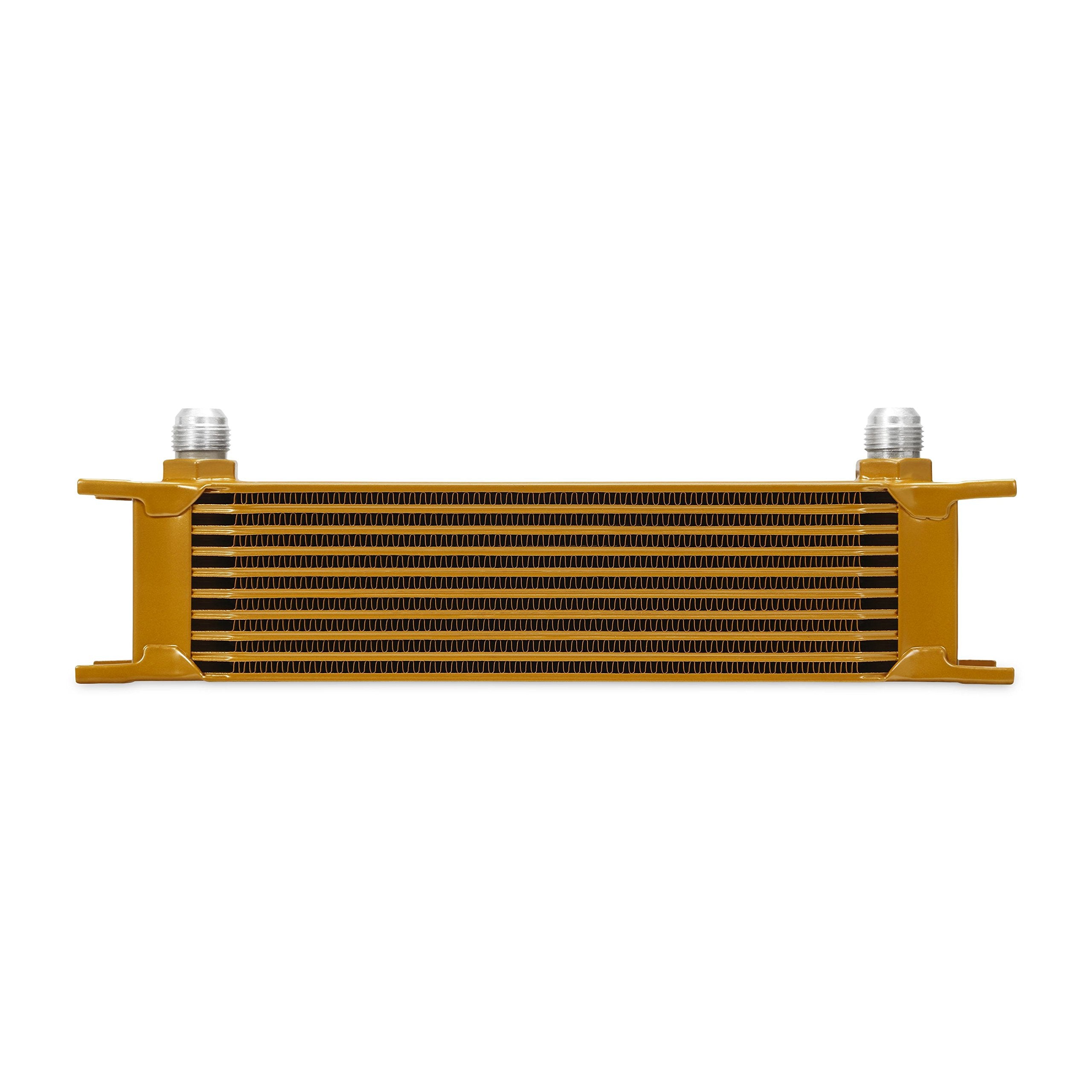 Mishimoto Universal 10 Row Oil Cooler Heat Exchanger Gold