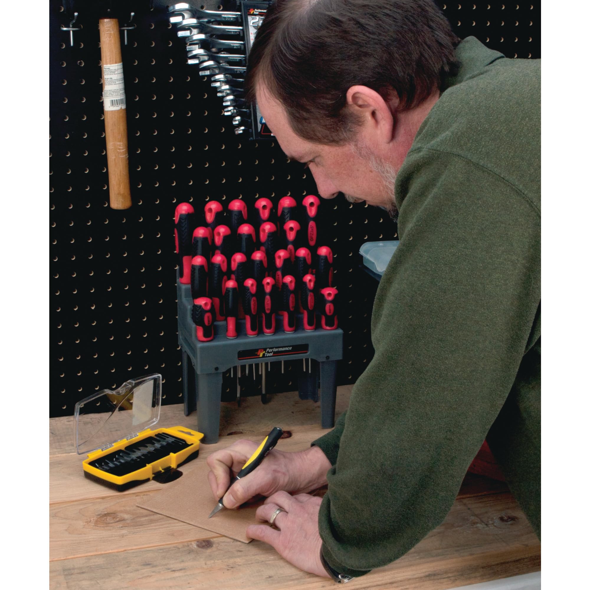 Hobby Knife Set Performance Tool W9170 - 14 Blades for Various Projects with Comfortable Contoured Handle and Storage Case