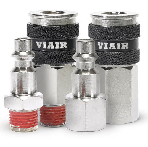 1/4" NPT M & F Couplers, Quick Connect Studs 1/4" M & F, With VIAIR LOGO