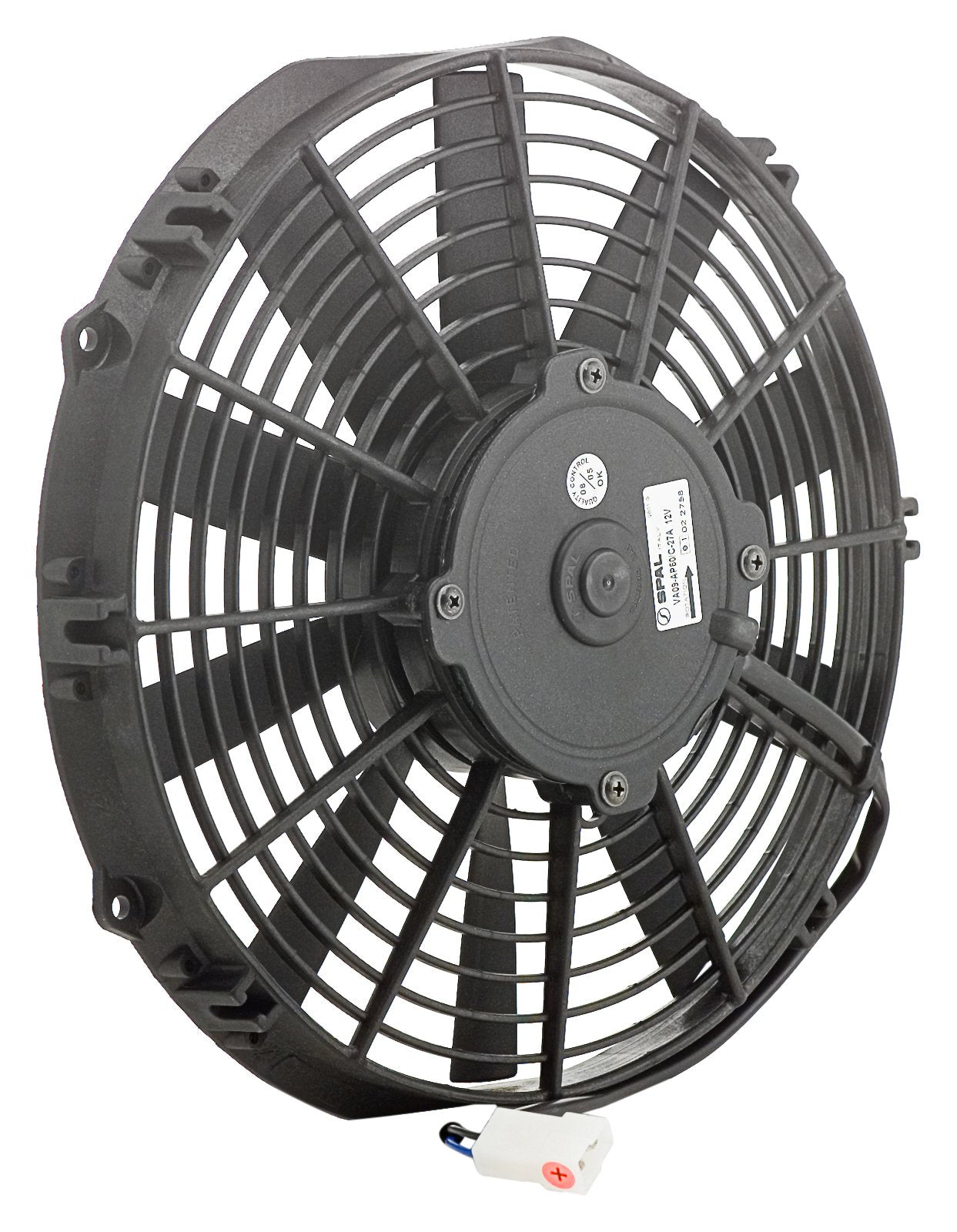 75063 Be Cool Euro-Black 11" Medium Profile Electric Puller Fan