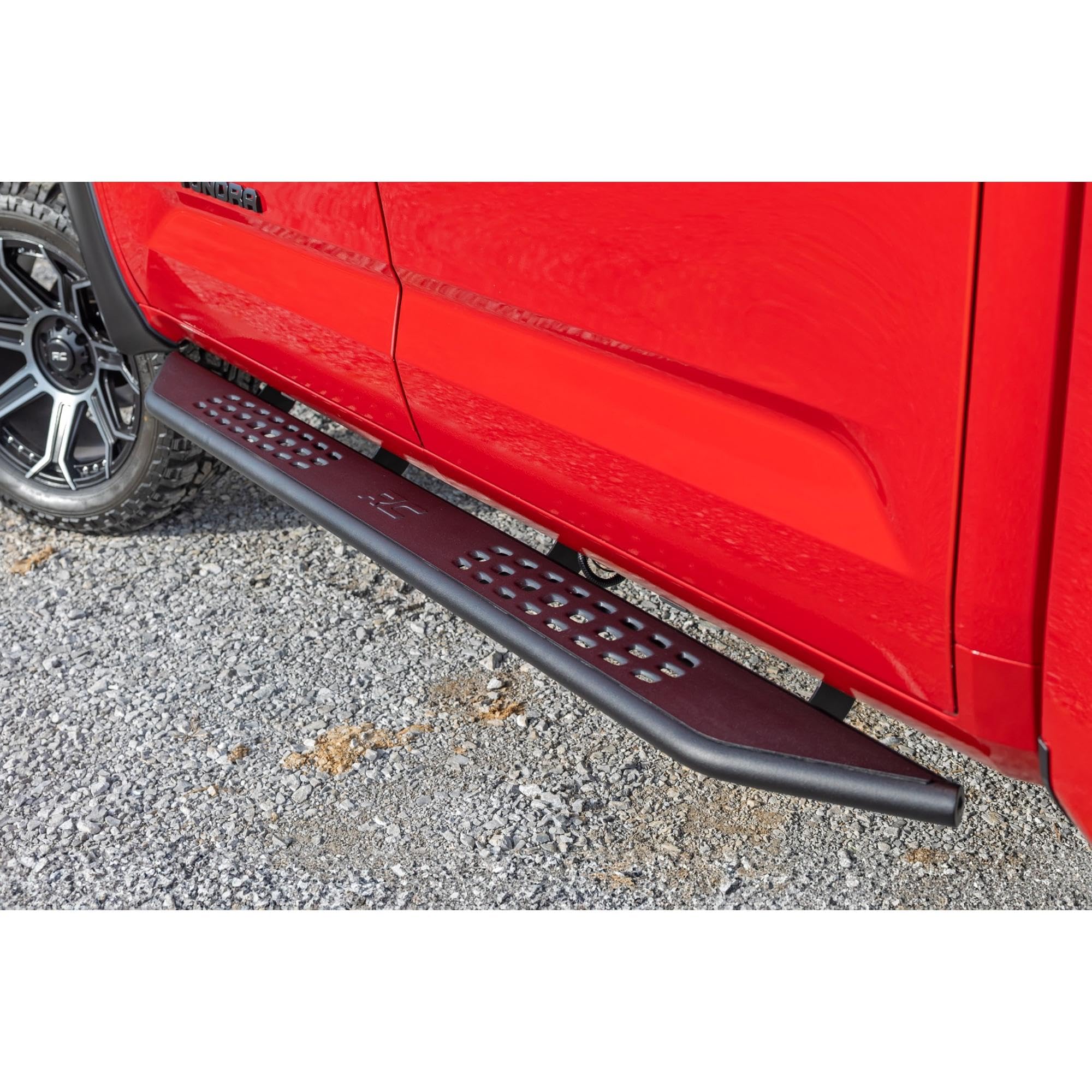 Rough Country Running Boards OV2 for Toyota Tundra (2022-2025) Crew Cab - Contoured Side Step Bars, Easy Bolt-On Install