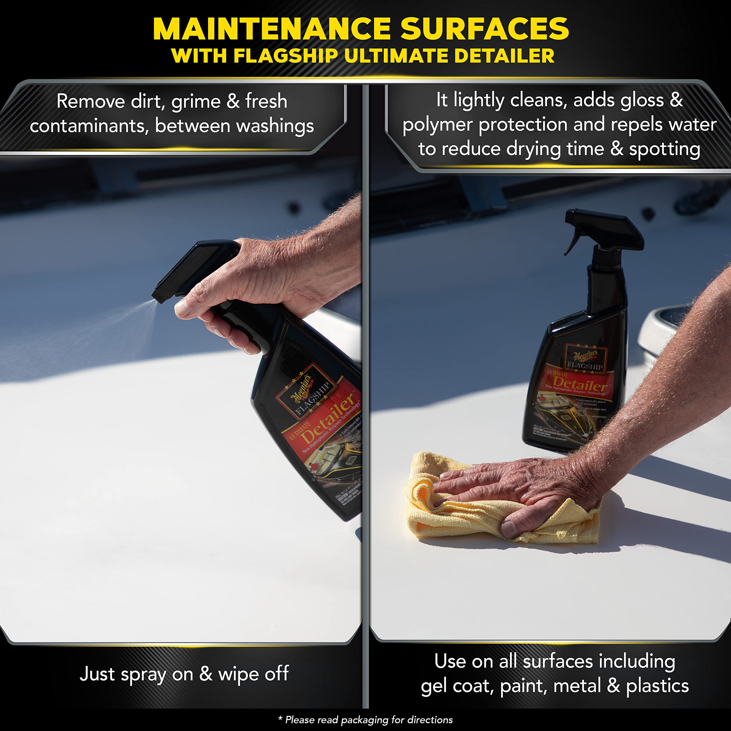 Boat Owner's Essentials Box Meguiar's New - Boat Cleaning Kit With Premium Marine-Grade Products for Your Boat or RV