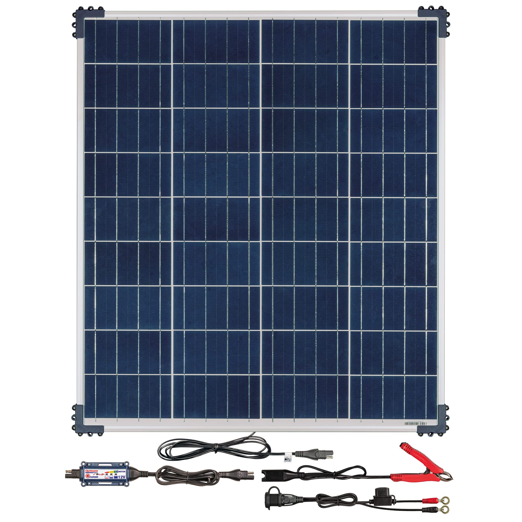 Solar Optimate 80W Travel kit, TM523-8TK, 6-Step 12V 6.7A Weatherproof Charger & Battery Saving maintainer
