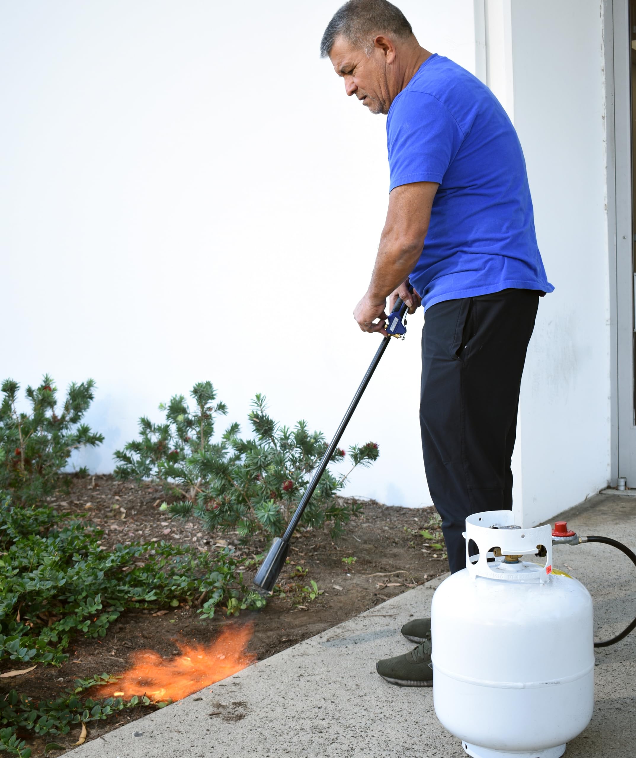100,000 BTU Flame King Propane Torch Kit Heavy Duty Weed Burner, 10-FT Hose Regulator Assembly, 40 inches Long
