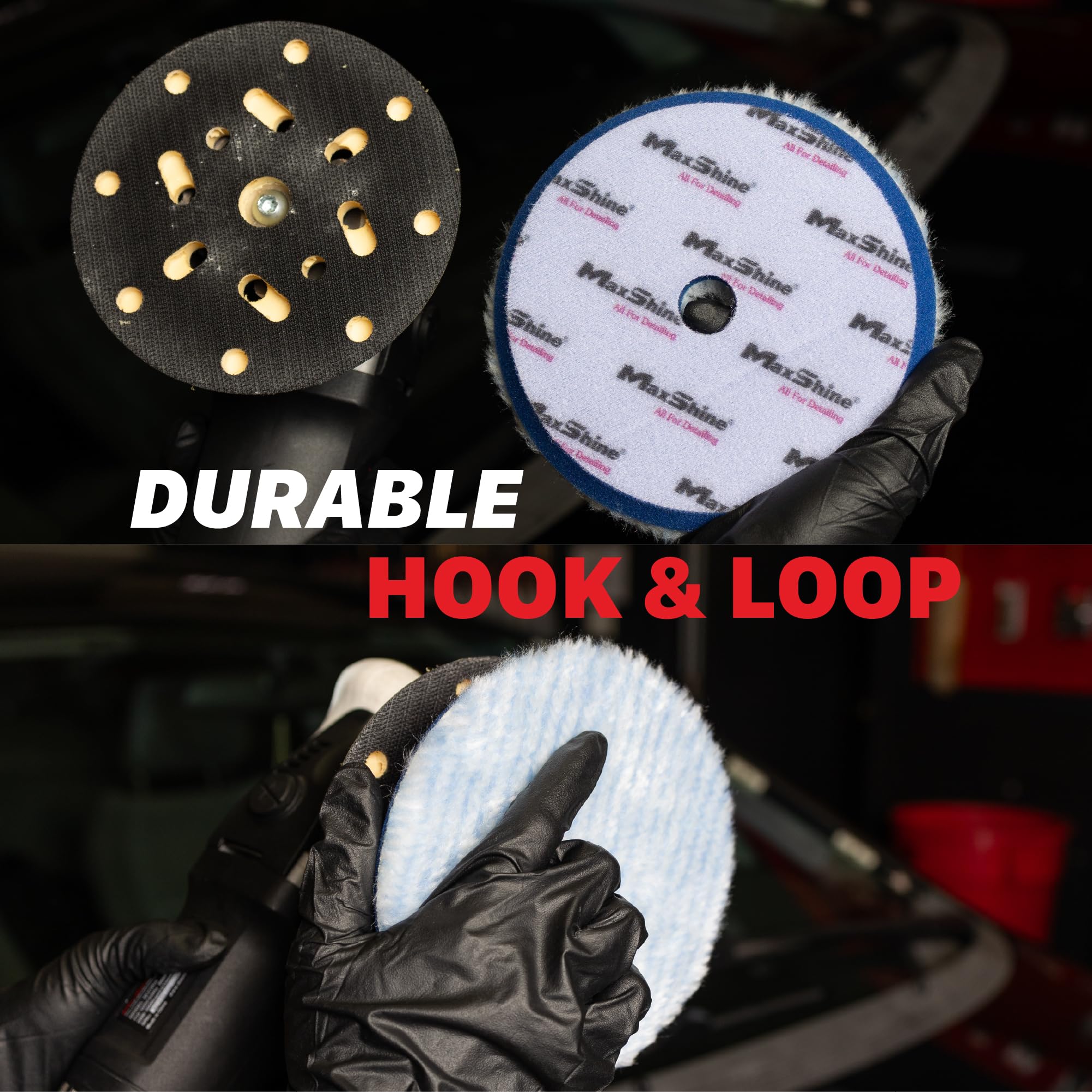 6” Maxshine Universal Synthetic Wool Cutting Pad | Durable Hook & Loop Pad for Heavy-Duty Use | Professional Buffing Pad Compatible with DA & Rotary Polishers | Paint Correction & Defect Removal