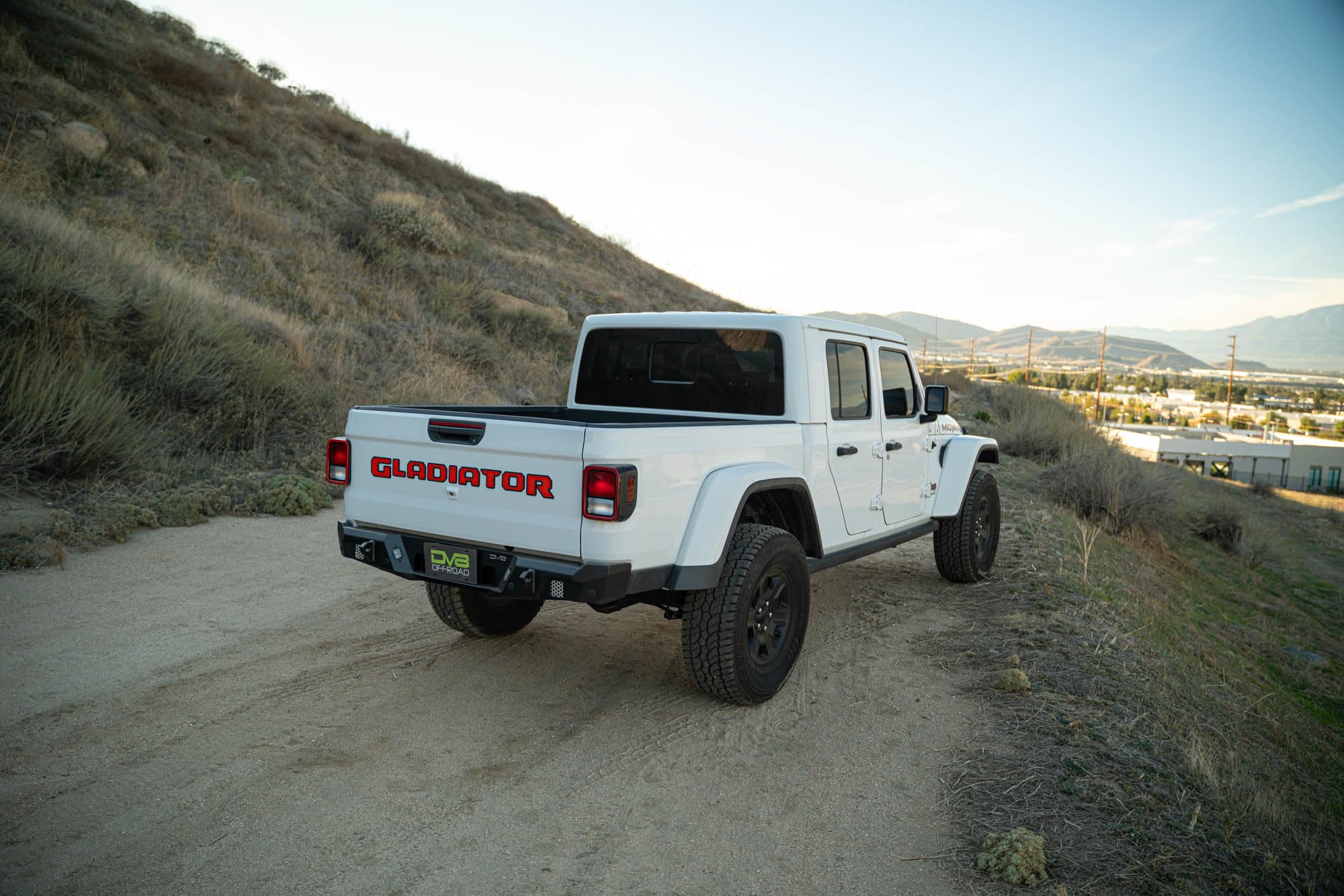 MTO Series Rear Bumper DV8 Offroad for the 2020-2025 Jeep Gladiator JT | Bumper Extends Only 2.5” From Rear of the Truck (Not Including D-Ring Mounts)