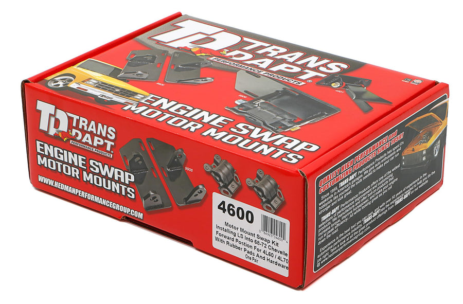 68-72 CHEVELLE LS SWAP MOUNT KIT TRANS-DAPT PERFORMANCE FORWARD POSITION (4600)