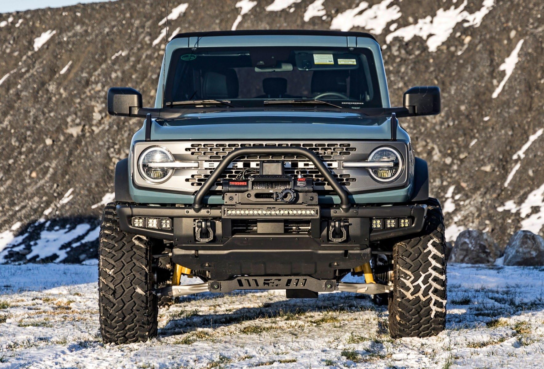 Rough Country Triple DRL LED Fog Light Kit for Ford Bronco (2021-2024) - Amber DRL
