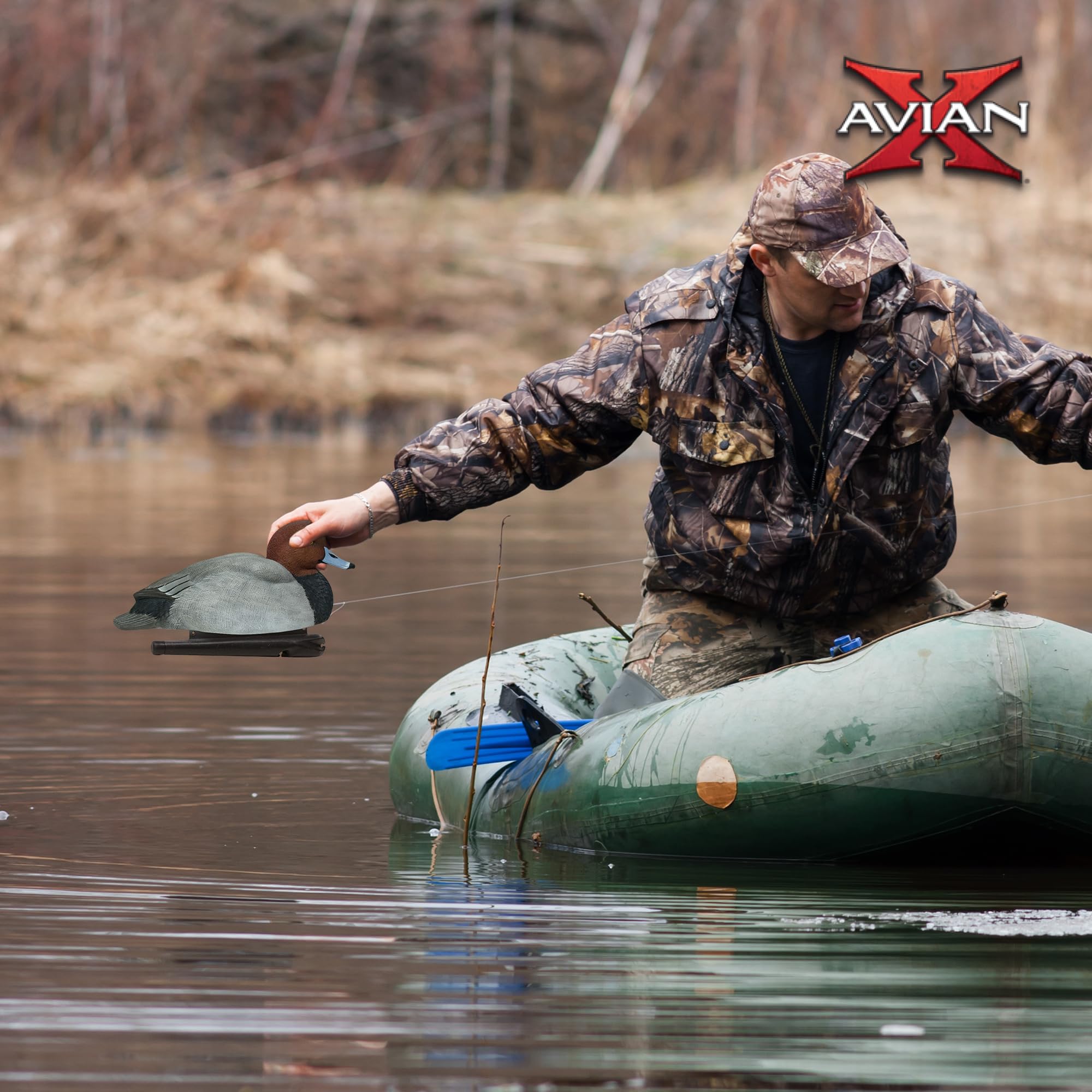 Avian-X Canvasback Magnum Decoys, Open Water, Realistic Design, Weight Forward Swim Keel, Rugged with No Flake Paint Finish, True to Life Postures