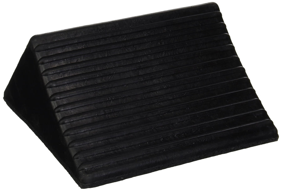 Rubber Wheel Chock Buyers Products WC1468A, 8 x 6 x 5 Inch, Oil Resistant and Durable Reinforced Rubber for Use with Utility Vehicles, Trailers, and Vehicle Maintenance and Storage