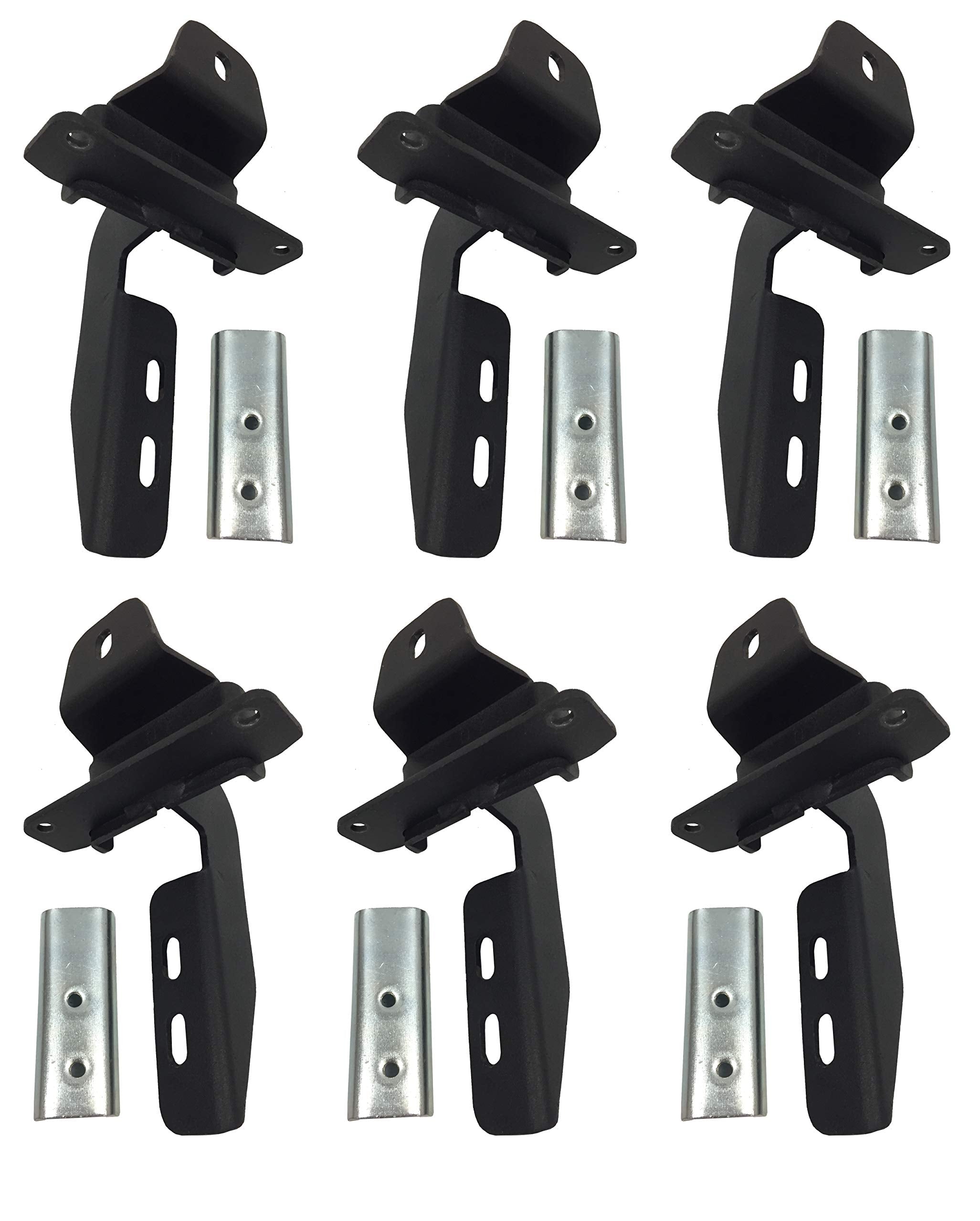 OE Xtreme Brackets Go Rhino | Mild Steel, Textured Black | 6845065 | Fits 2018-2024 Jeep Wrangler JLU, 4-Door