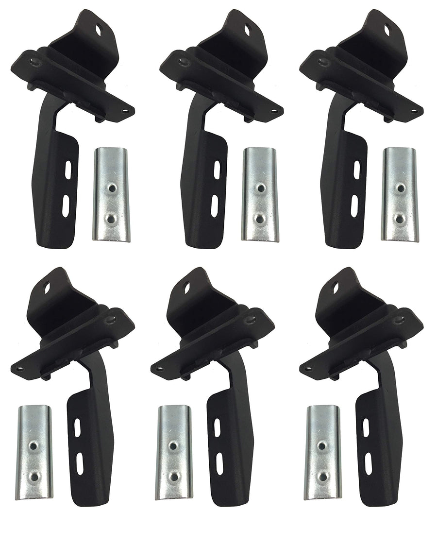 OE Xtreme Brackets Go Rhino | Mild Steel, Textured Black | 6845065 | Fits 2018-2024 Jeep Wrangler JLU, 4-Door