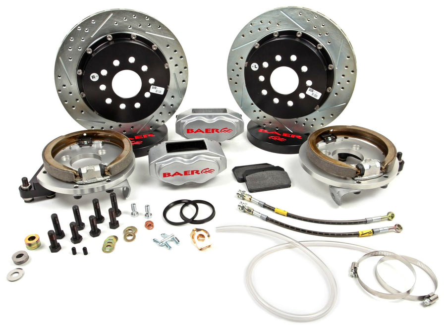 BAER BRAKES Brake System 4302315S-BKCZ (13" Rear SS4+ w/Park Brake Silver 75-81 GM F Body Stock C Clip Rear End), 1 Pack
