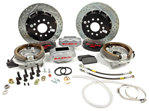 BAER BRAKES Brake System 4302315S-BKCZ (13" Rear SS4+ w/Park Brake Silver 75-81 GM F Body Stock C Clip Rear End), 1 Pack